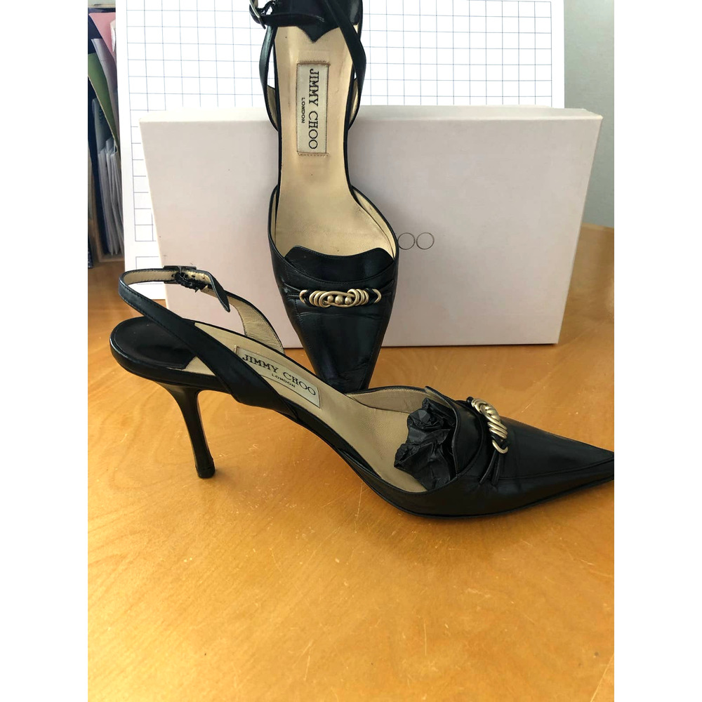 Jimmy Choo "Aspen" Black Slingback I Size